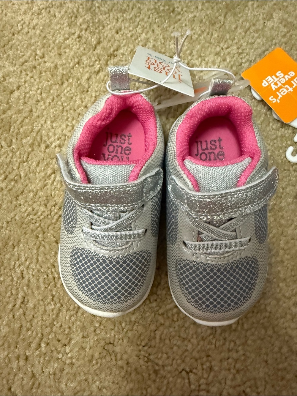 Just One You by Carter's Silver & Pink Toddler Sneakers